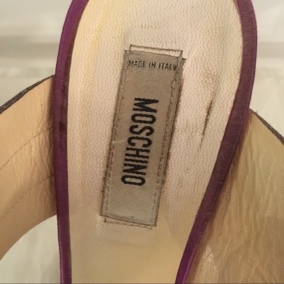 MOSCHINO BROWN LEATHER SANDALS SIZE 37 - Picture 6 of 8